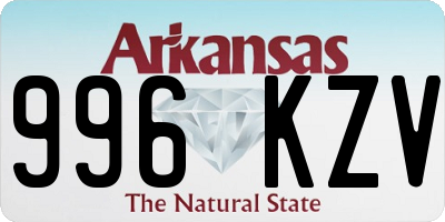AR license plate 996KZV