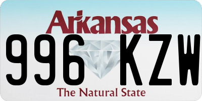 AR license plate 996KZW