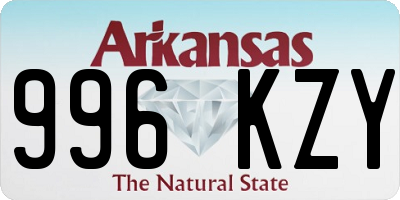 AR license plate 996KZY