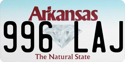 AR license plate 996LAJ