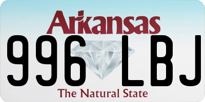 AR license plate 996LBJ
