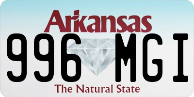 AR license plate 996MGI