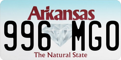AR license plate 996MGO