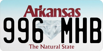 AR license plate 996MHB