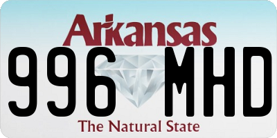 AR license plate 996MHD