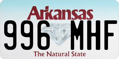 AR license plate 996MHF