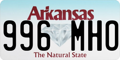 AR license plate 996MHO