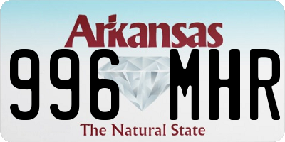AR license plate 996MHR