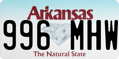 AR license plate 996MHW
