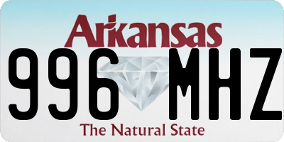 AR license plate 996MHZ