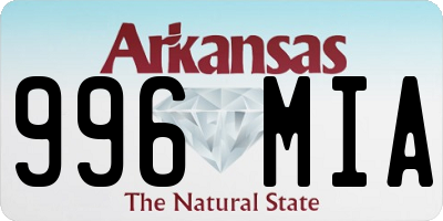 AR license plate 996MIA