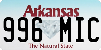 AR license plate 996MIC