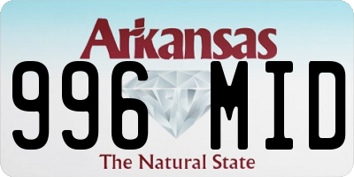 AR license plate 996MID