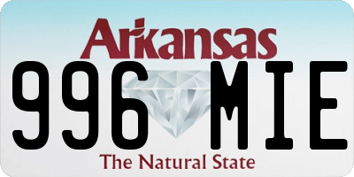 AR license plate 996MIE