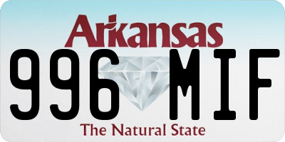 AR license plate 996MIF