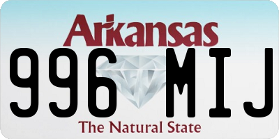 AR license plate 996MIJ