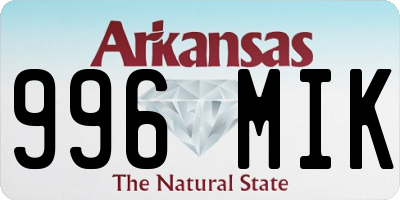 AR license plate 996MIK