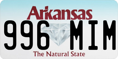 AR license plate 996MIM