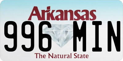 AR license plate 996MIN