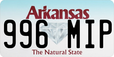 AR license plate 996MIP