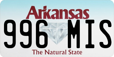 AR license plate 996MIS