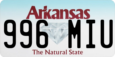 AR license plate 996MIU