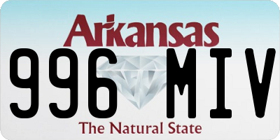 AR license plate 996MIV