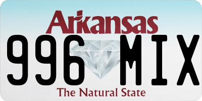 AR license plate 996MIX