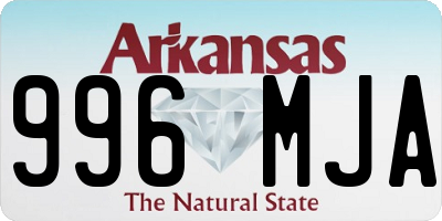 AR license plate 996MJA