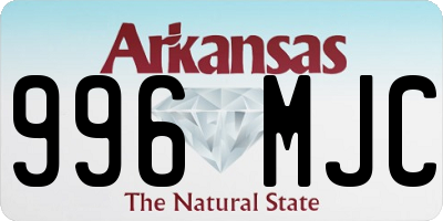 AR license plate 996MJC