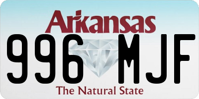 AR license plate 996MJF