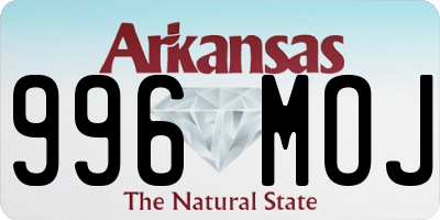AR license plate 996MOJ