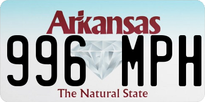 AR license plate 996MPH