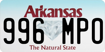 AR license plate 996MPO