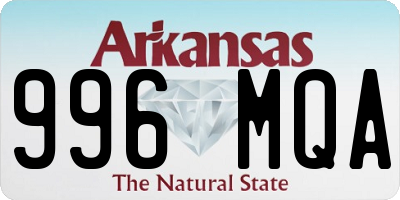 AR license plate 996MQA
