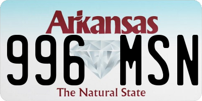 AR license plate 996MSN