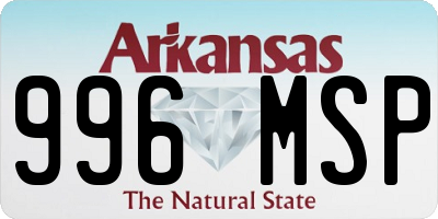 AR license plate 996MSP