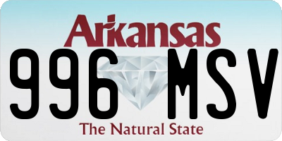 AR license plate 996MSV