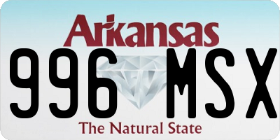 AR license plate 996MSX