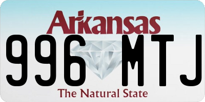 AR license plate 996MTJ