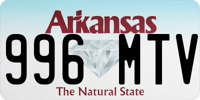 AR license plate 996MTV