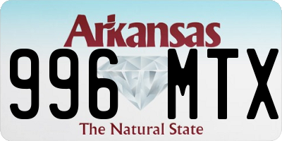 AR license plate 996MTX