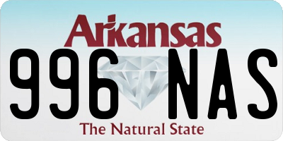 AR license plate 996NAS