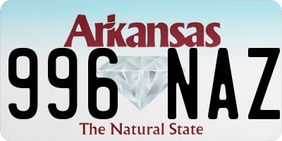 AR license plate 996NAZ