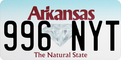 AR license plate 996NYT