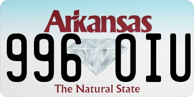 AR license plate 996OIU