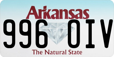 AR license plate 996OIV