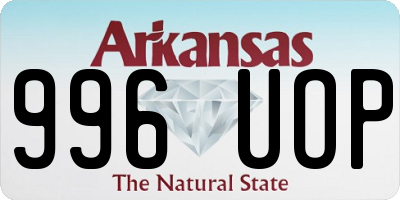 AR license plate 996UOP