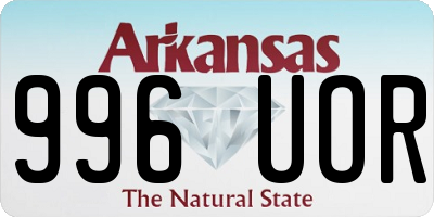 AR license plate 996UOR
