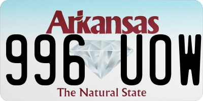 AR license plate 996UOW